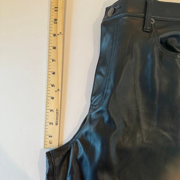 Pistola Faux Leather Pants Black Size 33 Flare Leg High Rise Sleek Edgy - Picture 7 of 9